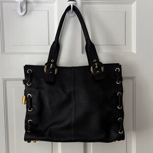 APC black leather bag